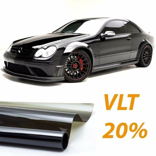 

car sunshade 50cm*3m 20% vlt black pro home glass window tint tinting film roll