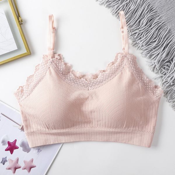 

sports underwear women lace tank crop push up bra camisole seamless bra backless comfort tube, Black;white