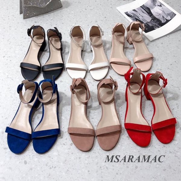 

sandals summer suede leather brand elegant ladies dress shoes simple designer women, Black