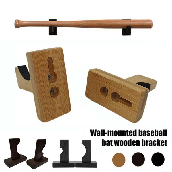 

hooks & rails wooden with felt liner and screws wall hanging baseball bat display mount holders hockey stick rack decor