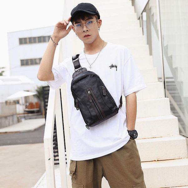

waist bags men's chest bag casual fashion trend shoulder 2021 jiulin