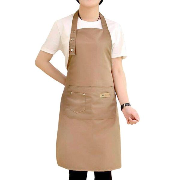 

waterproof canvas apron with pockets kitchen restaurant cooking accessories for men women household cleaning tools tb sale aprons