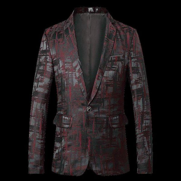 

men's suits & blazers mogu weekend prom wedding party blazer shiny color - wine red blue khaki dress dinner slim fit jacket coat, White;black