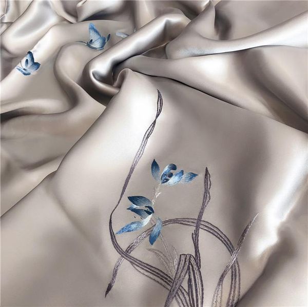 

scarves ms silk scarf multi-function shawl smooth, Blue;gray