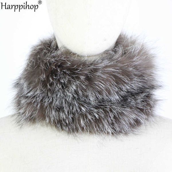 

the new 2019 fox fur collar fur hat collar fashion joker collar mao han edition head scarf h0923, Silver