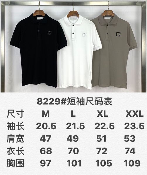 

tide brand astrolabe embroidered logo printed polo shirt anti-pilling summer flagship m-xxl, White;black