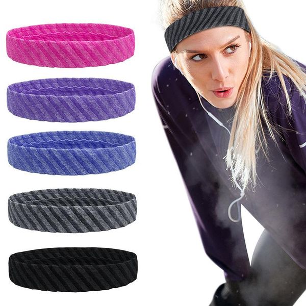 

sweatband sports headband men and women silicone forehead protection running basketball yoga sweat-absorbent antiperspirant belt, Yellow;black
