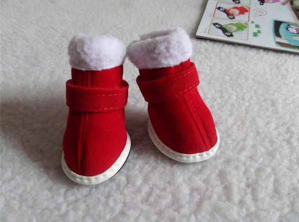 

dog apparel pet christmas shoes year red winter warm for snow boots puppy small