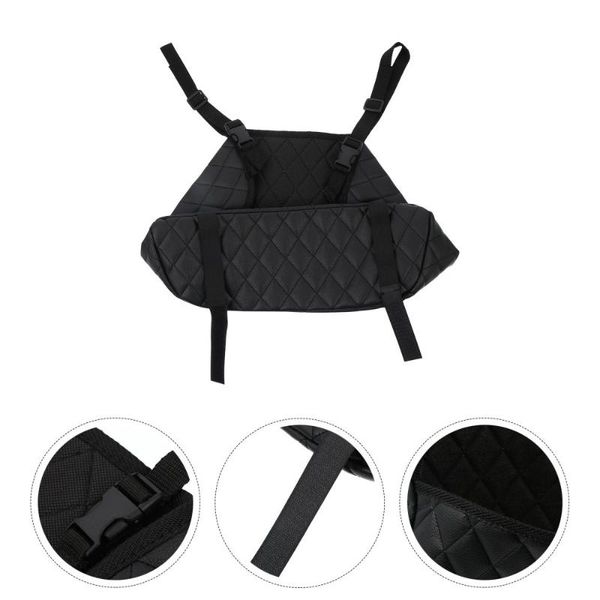 

car organizer black leather pocket seat back handbag holder storage pouch
