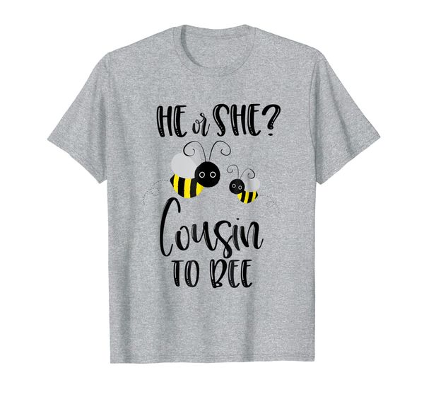 

cousin shirt what will it bee gender reveal he or she tee, White;black