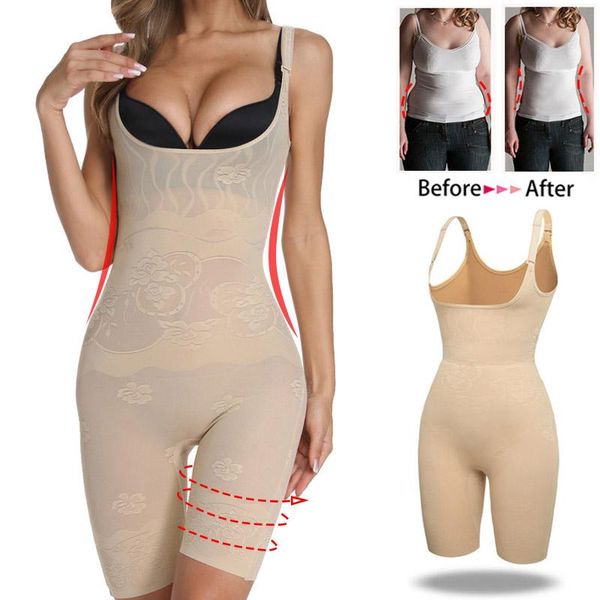 

women's shapers 2021 full body shaper tummy slimming shapewear modeling belt waist trainer bulifter thigh reducer panties push up corse, Black;white