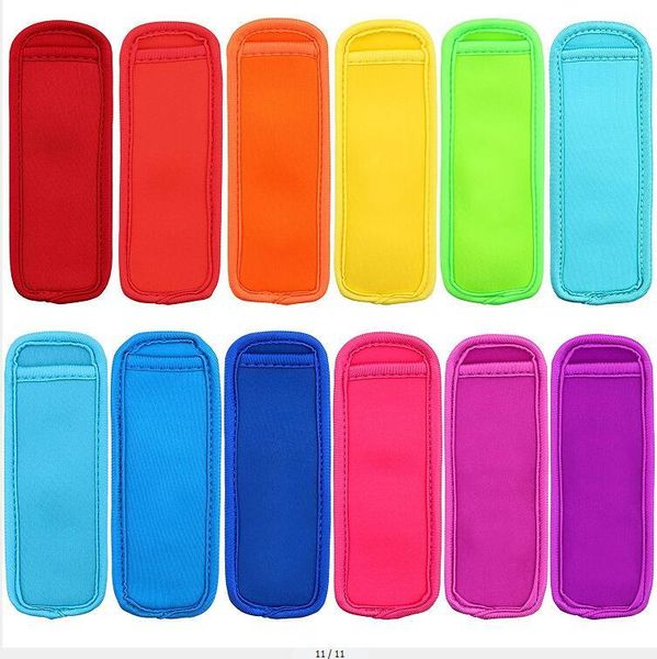 

16 colors antiing icelolly bags tools er icy pole icicle holders reusable neoprene insulation ice sleeves bag for kids summer fhl450-wll