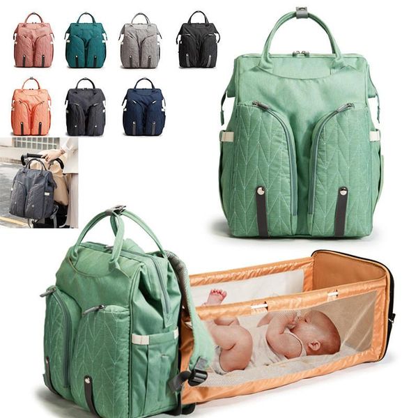 

diaper bags folding baby crib bag multifunctional fashionable large-capacity mother maternity backpack