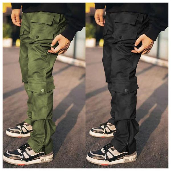 

armygreen cargo pants 2021 men joggers casual multi-pocket fashions black sports trousers men's