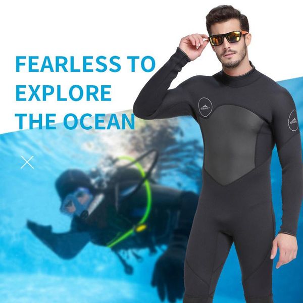 

one-piece suits sbart professional 1.5mm neoprene diving suit winter long sleeve men wetsuit prevent jellyfish snorkeling