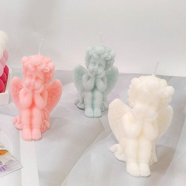 

candles 1pcs art candle 3d cute cheek angel scented wax home birthday party christmas decoration holiday gifts normal