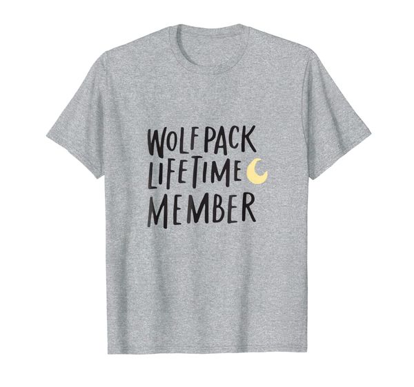 

wolf pack lifetime member shirt, funny wolves, wolf lover, White;black