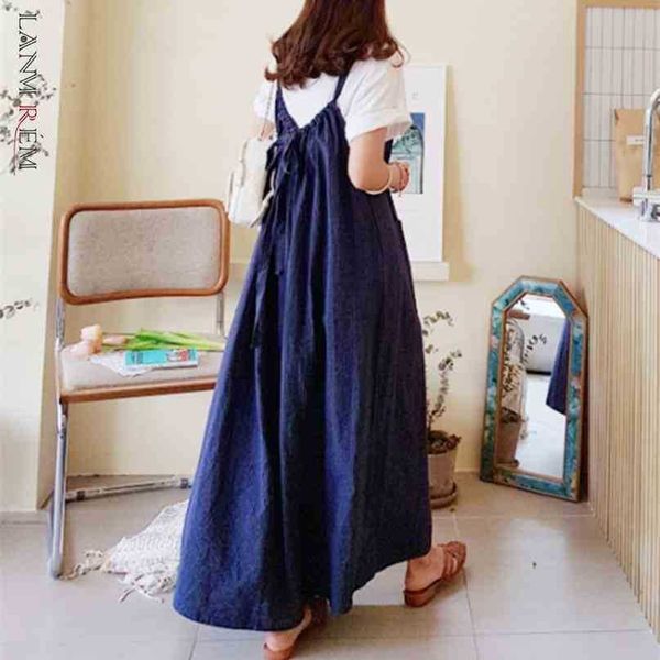 

sling dress striped large size for women summer loose waist dresses with pockets all match clothing 2h216 210526, Black;gray