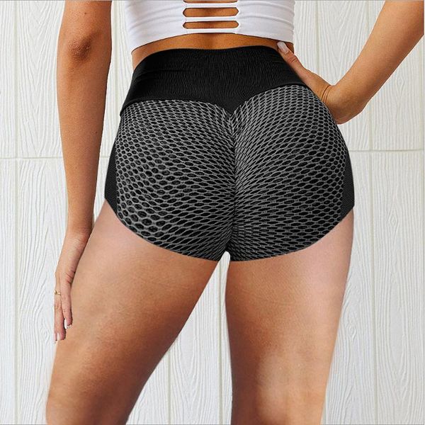 

shorts women peach hip high waist yoga honeycomb splicing running fit lifting short de sport femme spodenki damskie#l3 outfit