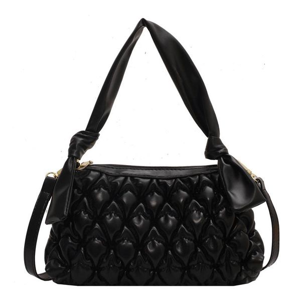 

evening bags folds shoulder woman quality leather crossbody fashion lingge embroidery thread down bag brand designer messenger