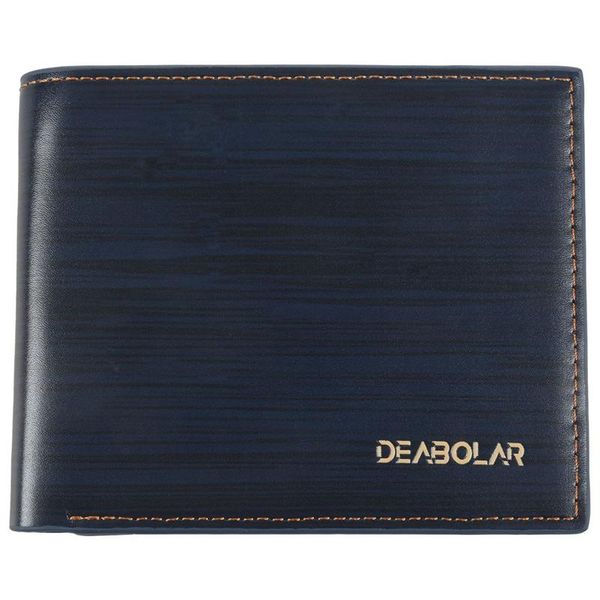 

wallets deabolar men's pu leather wallet card holder multi pockets purse simple, Red;black