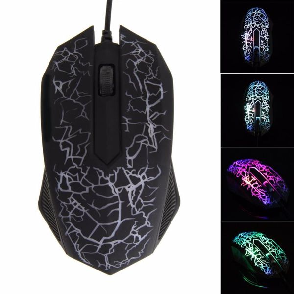 

mice usb wired gaming mouse 2400dpi adjustable 3 buttons colorful backlit optical computer ergonomic gamer for pc laptop