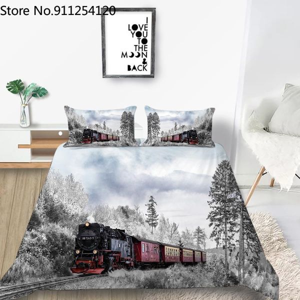 

bedding sets winter train set king size beautiful 3d creative duvet cover  twin full single double unique design bed
