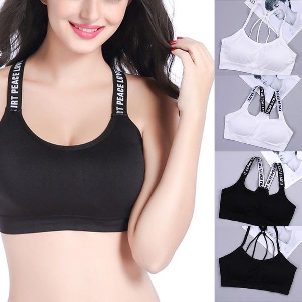

gym clothing women sports bra high impact for fitness yoga running female pad sportswear tank push up bras, White;black