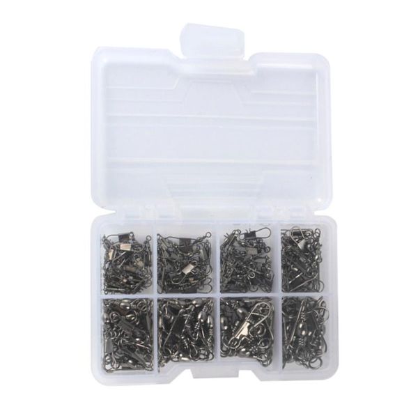 

fishing hooks 140 pcs barrel swivel rolling ball bearing connector swivels clip