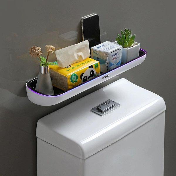 

Bathroom Wall-Mounted Non-Perforated Drain Rack Storage Shelf Shower Shampoo For WC Household Items Accessories Bath Accessory Set