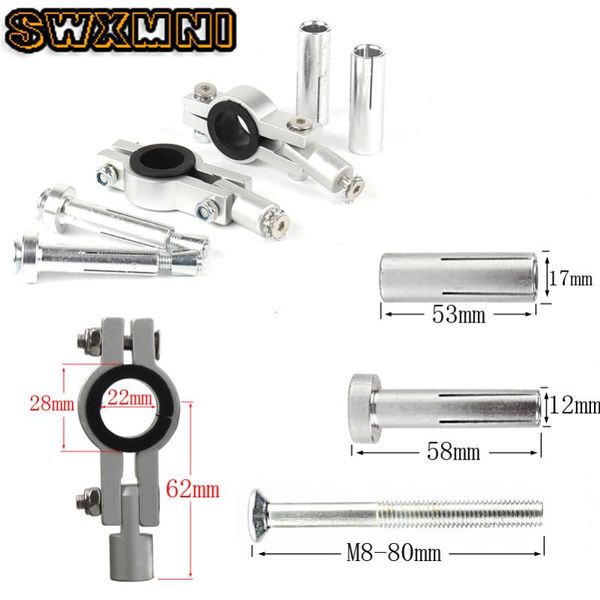 

parts motorcycle dirt bike atv quad 1-1/8 28mm handlebar hand guards clamps mount kit 22mm handguards