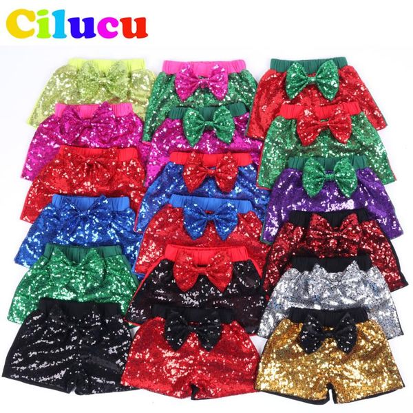 

shorts girl sequin summer kids birthday sparkle gold pink clothes party casual glitter children 2t 3t bows short pants, Black
