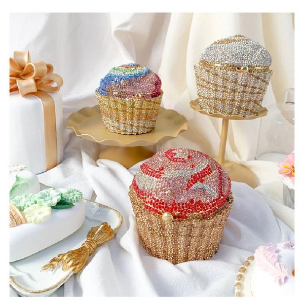 

waist bags cake shape bag rhinestone girl cross-body mini fashion cute small multi color lovely dinner