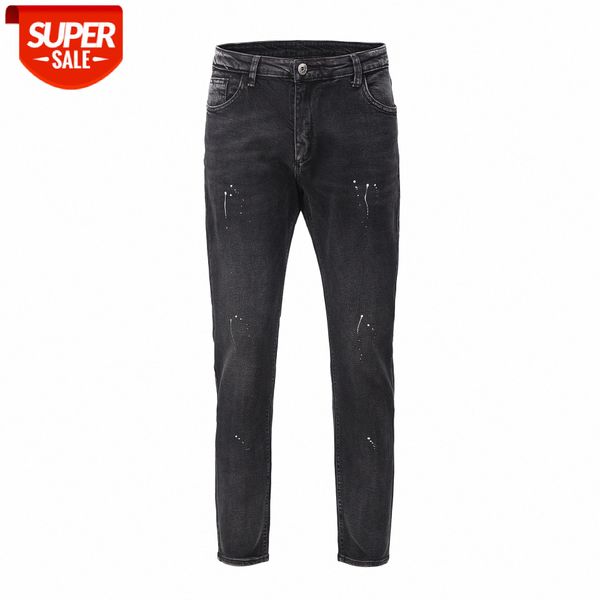 

wind distressed ink stretch slim-fit jeans men's trousers #pu3g, Blue