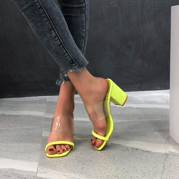 

women high heels female slippers candy color sandals outdoor summer slipper, Black