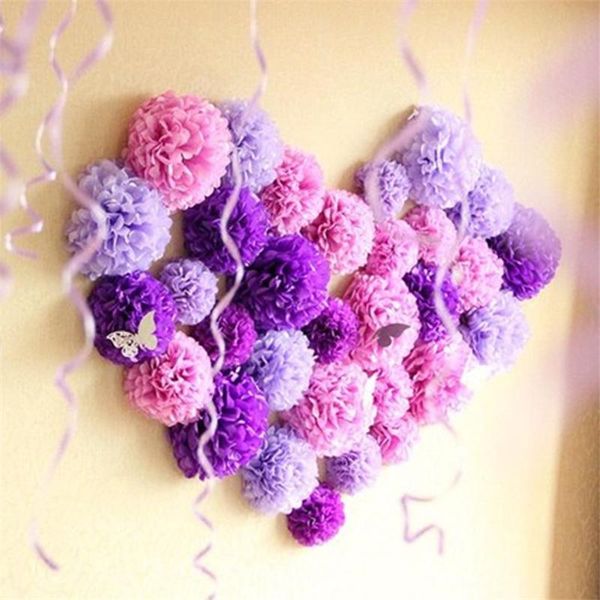 

decorative flowers & wreaths 10pcs 20cm 25cm tissue paper pompoms wedding balls for party supplies diy craft flower poms