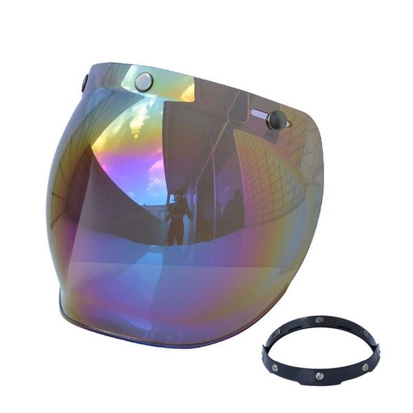 

motorcycle helmets anti-uv anti-scratch lens retro bubble visor wind shield universal for standard 3-snap open face
