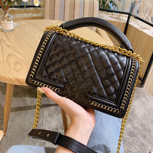

2021classic designer handbags fashion ladies bags cowhide rhombus one shoulder chain bag outdoor sacoche large capacity party crossbodybag w