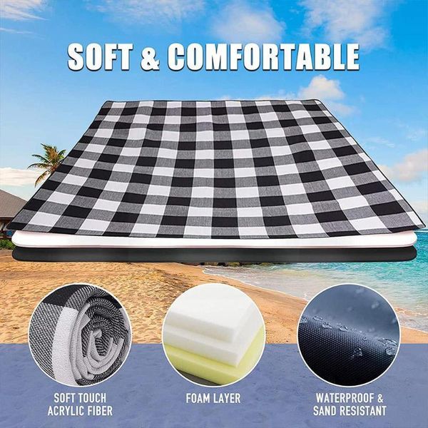 

outdoor pads picnic mat leather straps beach cloth moisture-proof hiking camping ca w0i0