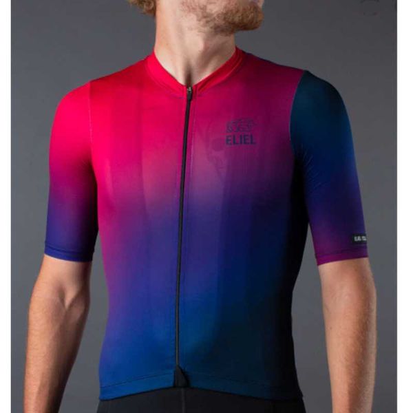 2021The erkek Bisiklet Jersey Suit Eliiel Yaz Siyah Yol Bisikleti Seti Roupa de Ciclismo Önlüğü Şort Bisiklet Formede Yarış Setleri