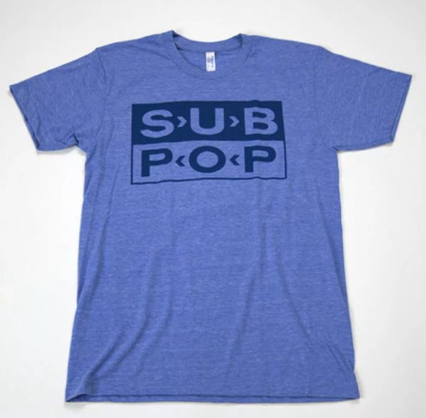 

sub pop logo t-shirt blue brand new classic professionally made + printed, White;black