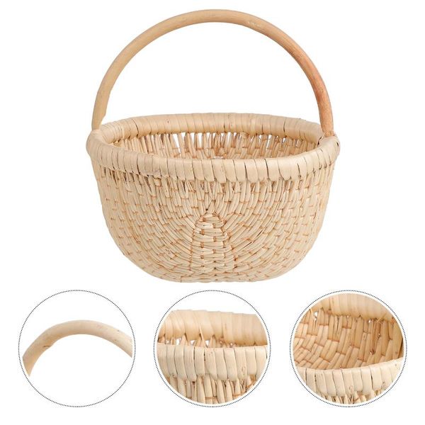 

storage baskets 1pc decorative flower basket woven for home (beige)