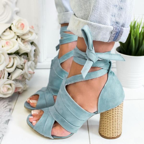 

dress shoes sagace summer women's sandals rome comfortable ladies high heels lace up pumps ankle strap open toe j14, Black