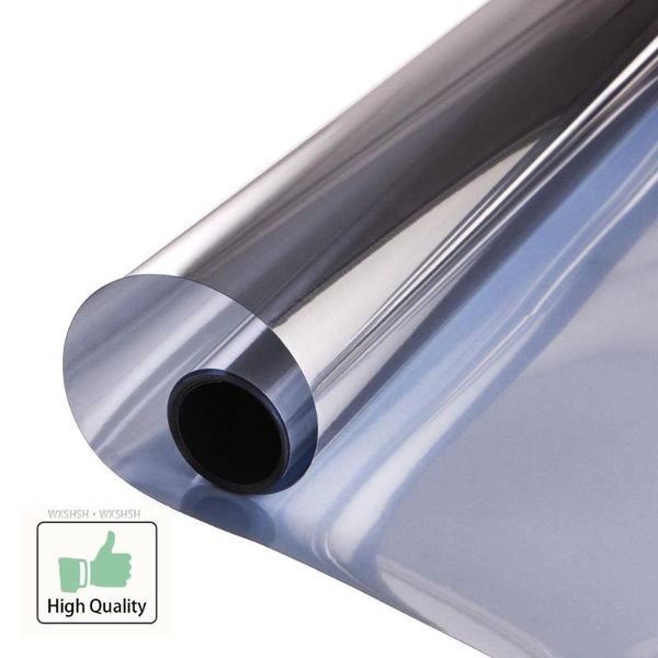

window stickers one way mirror film self-adhesive decorative reflective solar heat control privacy glass tint sticker for home office
