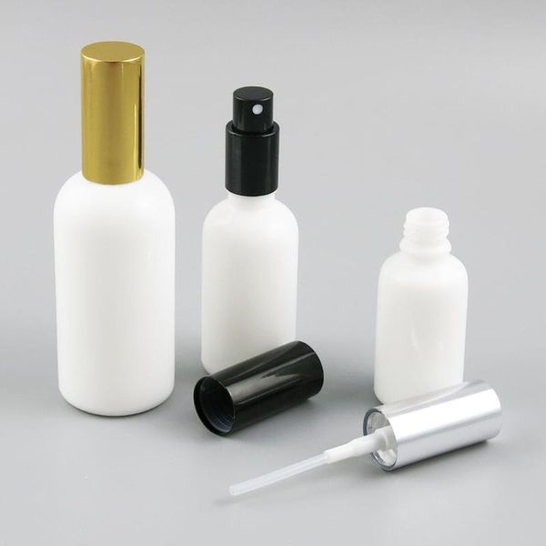 

storage bottles & jars 360pcs/lot 30ml 50ml 100ml white jade porcelain bottle with sprayer 1/3oz 1/2oz natural essential oil perfume contaie