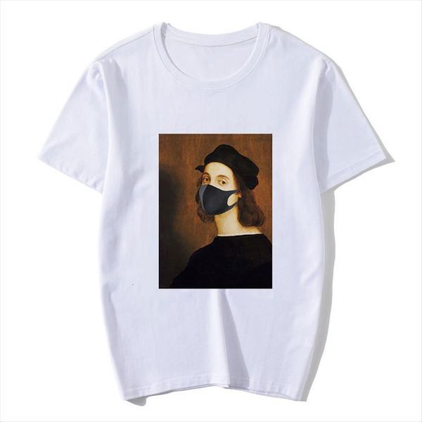 

mona lisa spoof print short womens t shirts sleeved graphic tumblr vogue, White
