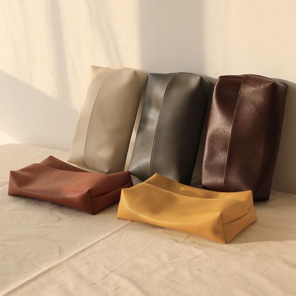 

nordic minimalist leather napkin storage bag tissue boxes & napkins
