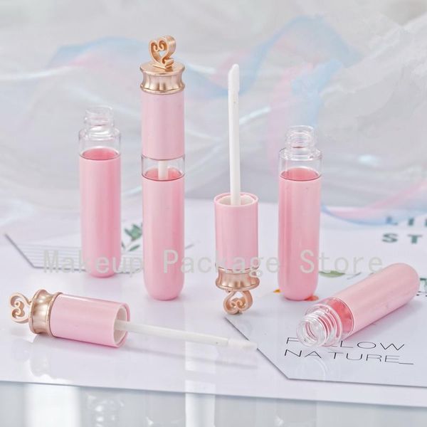 

storage bottles & jars 10/30/50/80pcs 7ml pink lip gloss containers tube love shap lipstick with empty cosmetic