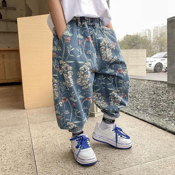 

trousers boys clothes denim pants spring autumn children fashion for baby 3 to 10 years teens outfits kids casual clothing 2021, Blue