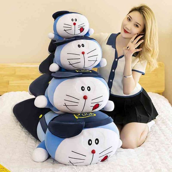 

lying down a jingle cute clothes and hats doraemon long pillow robot cat doll